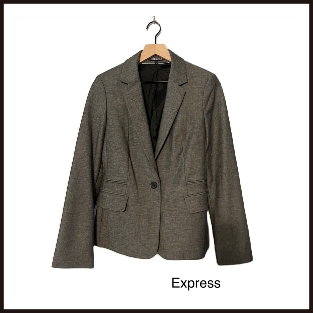 Express Gray Blazer SZ 10
